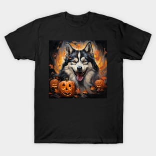 Halloween Alaskan Malamute T-Shirt